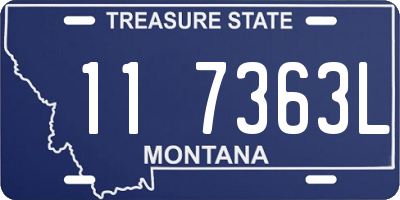 MT license plate 117363L