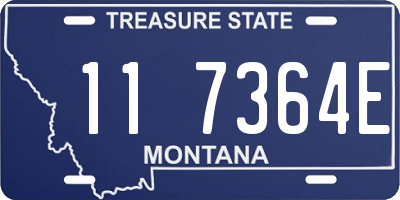 MT license plate 117364E