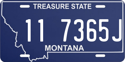 MT license plate 117365J