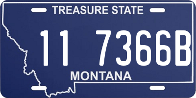 MT license plate 117366B
