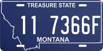 MT license plate 117366F