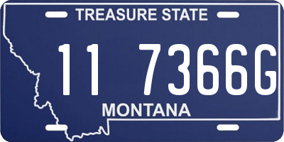 MT license plate 117366G