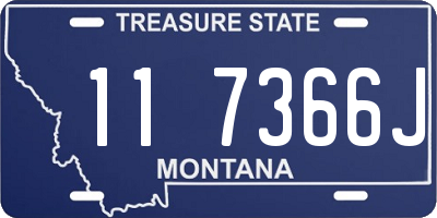 MT license plate 117366J