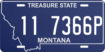MT license plate 117366P
