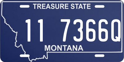 MT license plate 117366Q