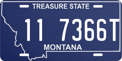 MT license plate 117366T