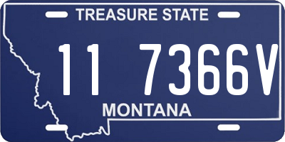 MT license plate 117366V