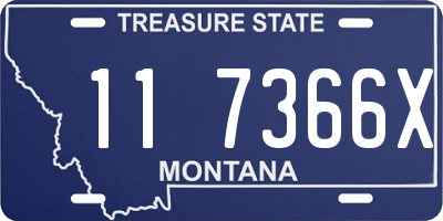 MT license plate 117366X