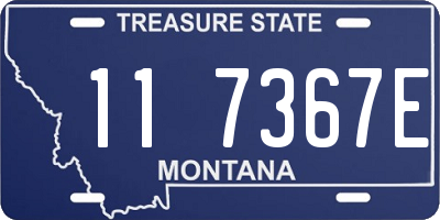 MT license plate 117367E