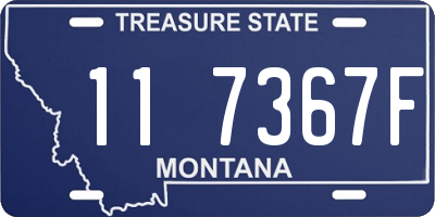 MT license plate 117367F