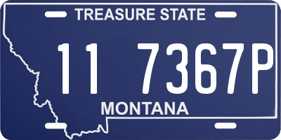 MT license plate 117367P