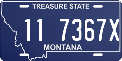 MT license plate 117367X