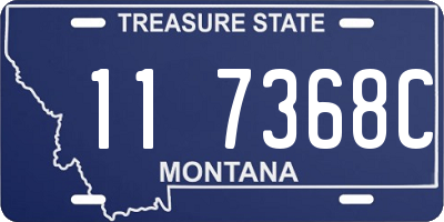 MT license plate 117368C