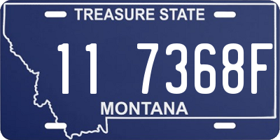 MT license plate 117368F