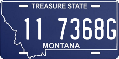 MT license plate 117368G