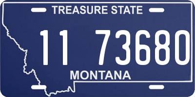 MT license plate 117368O