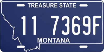 MT license plate 117369F