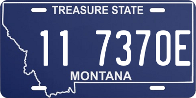 MT license plate 117370E