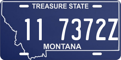 MT license plate 117372Z