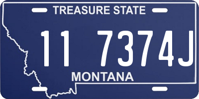 MT license plate 117374J