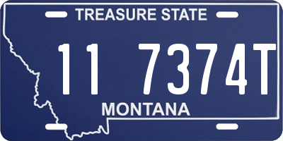 MT license plate 117374T