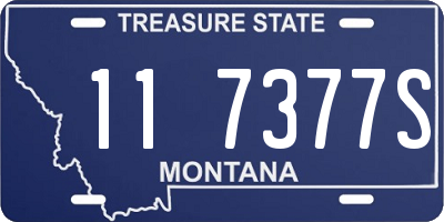 MT license plate 117377S