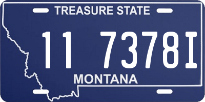 MT license plate 117378I