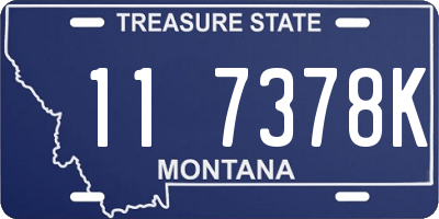 MT license plate 117378K