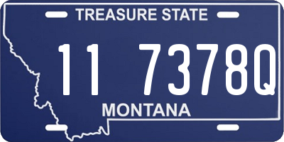 MT license plate 117378Q