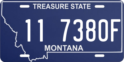 MT license plate 117380F