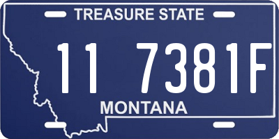 MT license plate 117381F