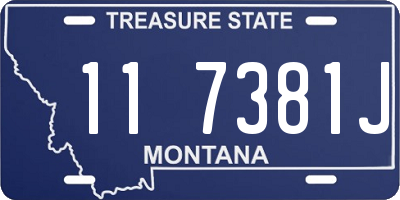 MT license plate 117381J