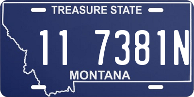 MT license plate 117381N