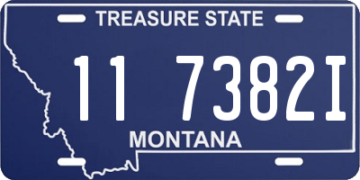 MT license plate 117382I