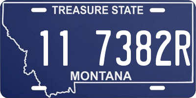 MT license plate 117382R