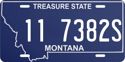 MT license plate 117382S