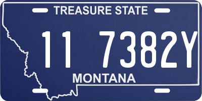 MT license plate 117382Y