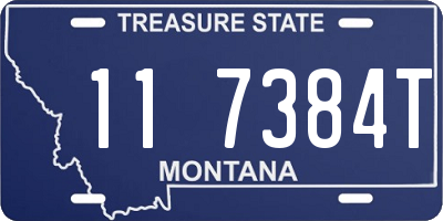 MT license plate 117384T