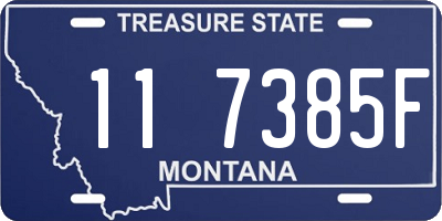 MT license plate 117385F