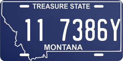 MT license plate 117386Y