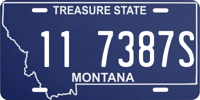 MT license plate 117387S