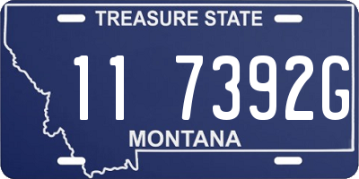 MT license plate 117392G