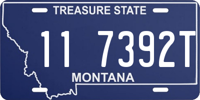 MT license plate 117392T