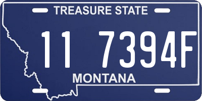 MT license plate 117394F