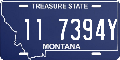 MT license plate 117394Y