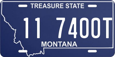 MT license plate 117400T