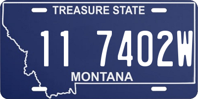 MT license plate 117402W