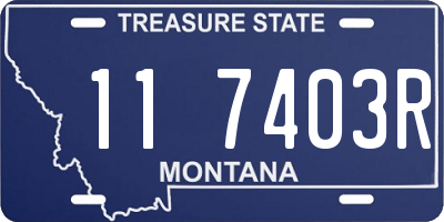 MT license plate 117403R