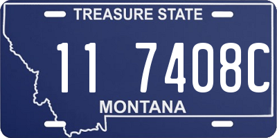 MT license plate 117408C