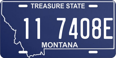 MT license plate 117408E